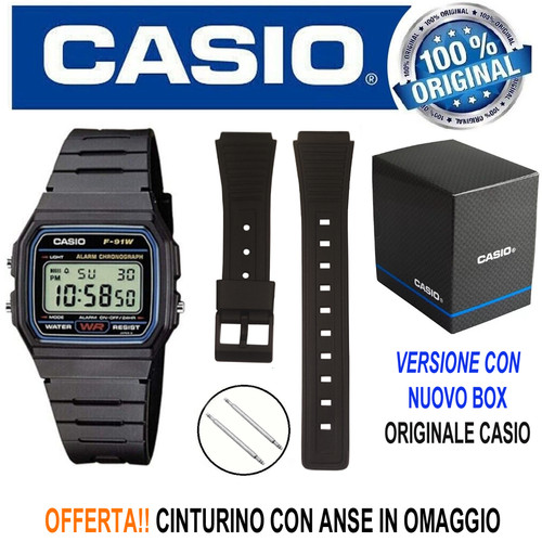 Orologio casio 91w 1yeg uomo - casio, f-91w-1yeg